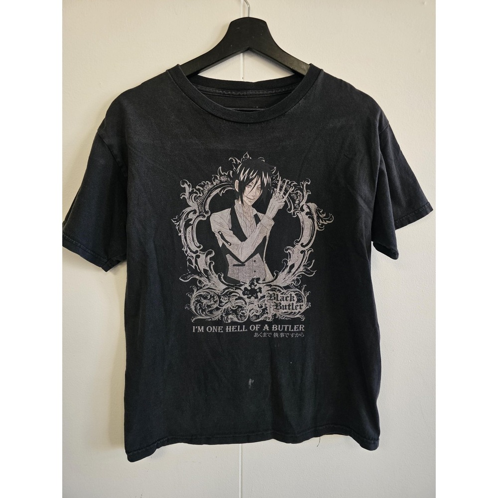 Black Butler Sebastian‎ Michaelis Shirt Mens Medium Black Anime Graphic Tee